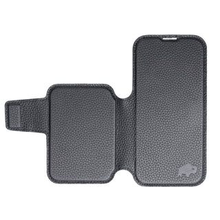 Burkley Leather MagSafe Wallet Only Case - iPhone 17 Pro Max, Pebble Black - BlackBrook Case
