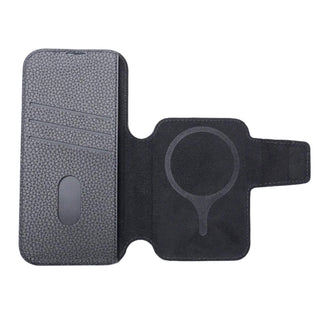 Burkley Leather MagSafe Wallet Only Case - iPhone 17 Pro, Pebble Black - BlackBrook Case