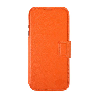 Burkley Leather MagSafe Wallet Only Case - iPhone 17 Pro, Pebble Orange - BlackBrook Case