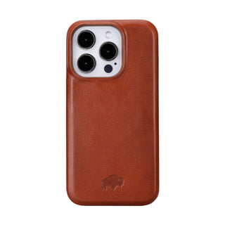 Burkley Leather Wallet Case - iPhone 15 Pro, Burnished Tan - BlackBrook Case