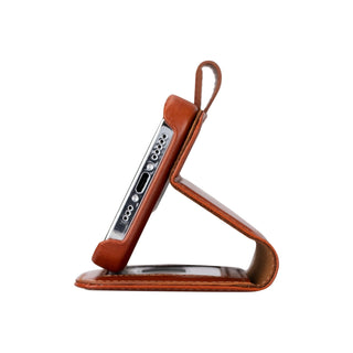 Burkley Leather Wallet Case - iPhone 15 Pro, Burnished Tan - BlackBrook Case