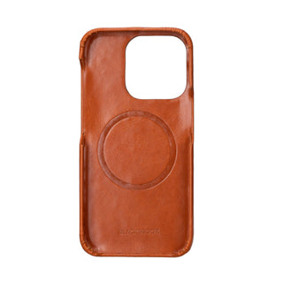 Burkley Leather Wallet Case - iPhone 15 Pro, Burnished Tan - BlackBrook Case