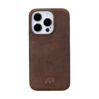 Burkley Leather Wallet Case - iPhone 15 Pro, Distressed Coffee - BlackBrook Case