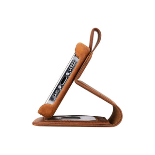 Burkley Leather Wallet Case - iPhone 15 Pro, Golden Brown - BlackBrook Case