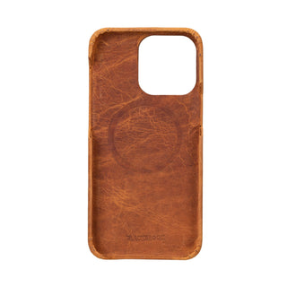 Burkley Leather Wallet Case - iPhone 15 Pro, Golden Brown - BlackBrook Case