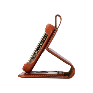 Burkley Leather Wallet Case - iPhone 15 Pro Max, Burnished Tan - BlackBrook Case