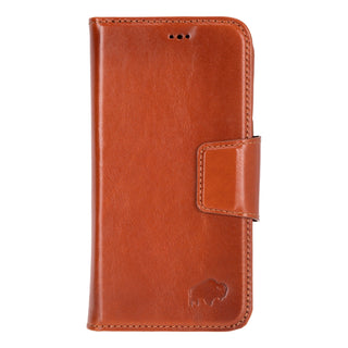 Burkley Leather Wallet Case - iPhone 15 Pro Max, Burnished Tan - BlackBrook Case