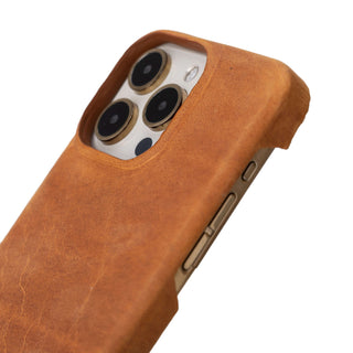 Burkley Leather Wallet Case - iPhone 15 Pro Max, Golden Brown - BlackBrook Case