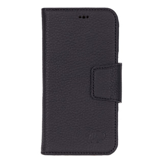 Burkley Leather Wallet Case - iPhone 15 Pro Max, Pebble Black - BlackBrook Case