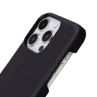 Burkley Leather Wallet Case - iPhone 15 Pro Max, Pebble Black - BlackBrook Case