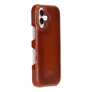 Burkley Leather Wallet Case - iPhone 16, Burnished Tan - BlackBrook Case