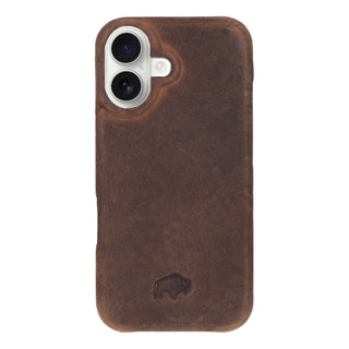 Burkley Leather Wallet Case - iPhone 16, Distressed Coffee - BlackBrook Case