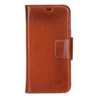 Burkley Leather Wallet Case - iPhone 16 Plus, Burnished Tan - BlackBrook Case