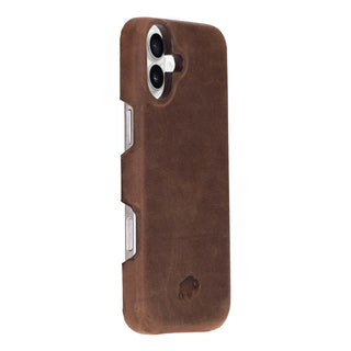 Burkley Leather Wallet Case - iPhone 16 Plus, Distressed Coffee - BlackBrook Case