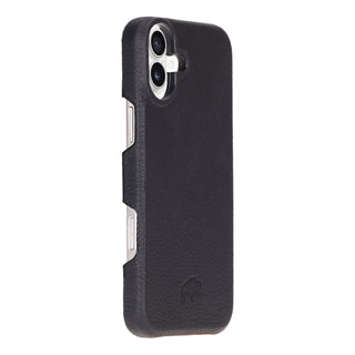 Burkley Leather Wallet Case - iPhone 16 Plus, Pebble Black - BlackBrook Case