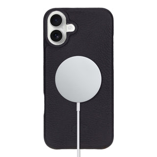 Burkley Leather Wallet Case - iPhone 16 Plus, Pebble Black - BlackBrook Case