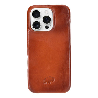Burkley Leather Wallet Case - iPhone 16 Pro, Burnished Tan - BlackBrook Case