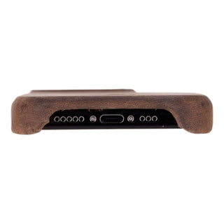 Burkley Leather Wallet Case - iPhone 16 Pro, Distressed Coffee - BlackBrook Case