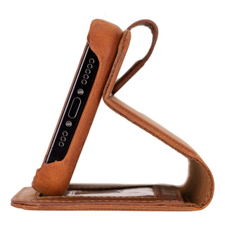 Burkley Leather Wallet Case - iPhone 16 Pro, Golden Brown - BlackBrook Case