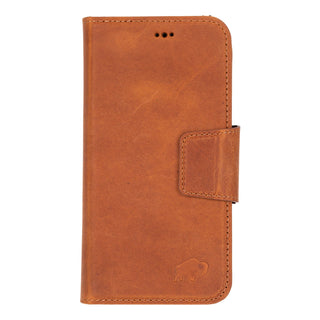 Burkley Leather Wallet Case - iPhone 16 Pro, Golden Brown - BlackBrook Case