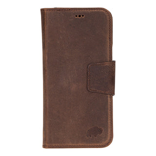 Burkley Leather Wallet Case - iPhone 16 Pro Max, Distressed Coffee - BlackBrook Case