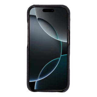 Burkley Leather Wallet Case - iPhone 16 Pro, Pebble Black - BlackBrook Case