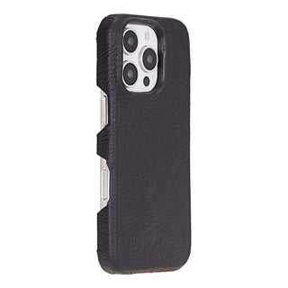 Burkley Leather Wallet Case - iPhone 16 Pro, Pebble Black - BlackBrook Case