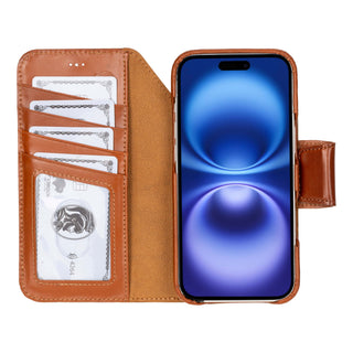 Burkley Leather Wallet Case - iPhone 17 Air, Burnished Tan - BlackBrook Case