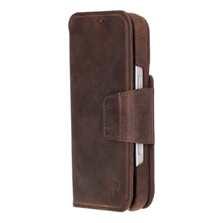 Burkley Leather Wallet Case - iPhone 17 Air, Distressed Coffee - BlackBrook Case