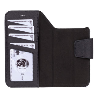 Burkley Leather Wallet Case - iPhone 17 Air, Pebble Black - BlackBrook Case