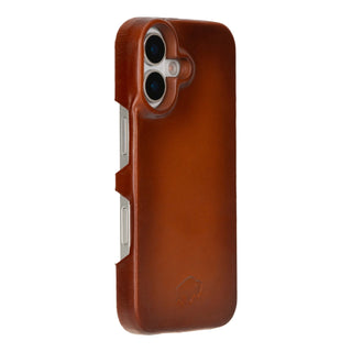 Burkley Leather Wallet Case - iPhone 17, Burnished Tan - BlackBrook Case