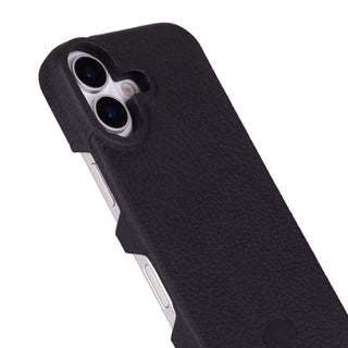 Burkley Leather Wallet Case - iPhone 17, Pebble Black - BlackBrook Case
