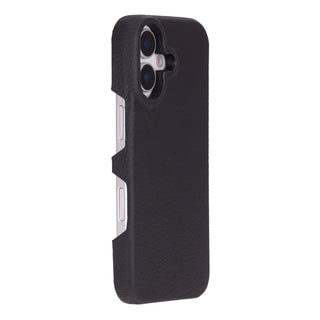 Burkley Leather Wallet Case - iPhone 17, Pebble Black - BlackBrook Case