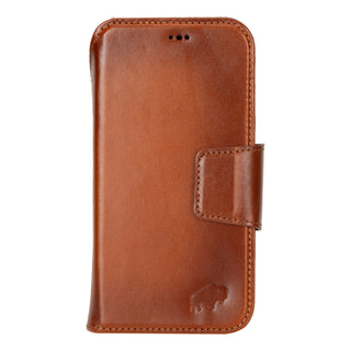Burkley Leather Wallet Case - iPhone 17 Pro, Burnished Tan - BlackBrook Case