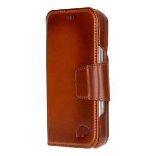 Burkley Leather Wallet Case - iPhone 17 Pro, Burnished Tan - BlackBrook Case