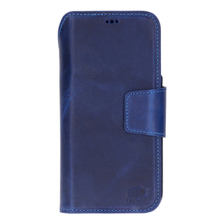 Burkley Leather Wallet Case - iPhone 17 Pro, Deep Blue - BlackBrook Case