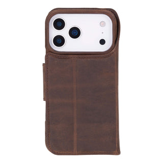 Burkley Leather Wallet Case - iPhone 17 Pro Max, Distressed Coffee - BlackBrook Case