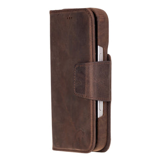 Burkley Leather Wallet Case - iPhone 17 Pro Max, Distressed Coffee - BlackBrook Case