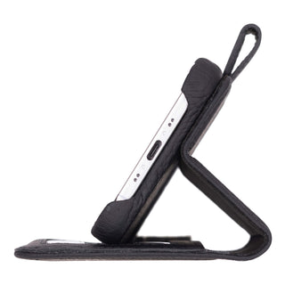 Burkley Leather Wallet Case - iPhone 17 Pro Max, Pebble Black - BlackBrook Case