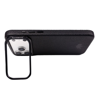 Burkley Leather Wallet Case - iPhone 17 Pro Max, Pebble Black - BlackBrook Case