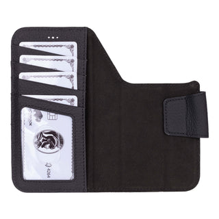 Burkley Leather Wallet Case - iPhone 17 Pro Max, Pebble Black - BlackBrook Case