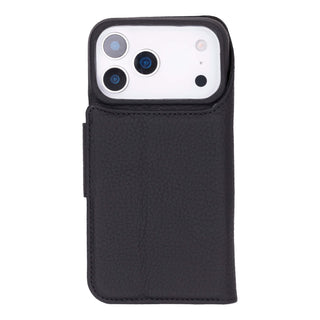 Burkley Leather Wallet Case - iPhone 17 Pro Max, Pebble Black - BlackBrook Case