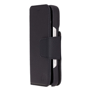 Burkley Leather Wallet Case - iPhone 17 Pro Max, Pebble Black - BlackBrook Case