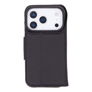 Burkley Leather Wallet Case - iPhone 17 Pro Max, Pebble Black - BlackBrook Case