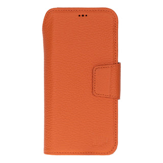Burkley Leather Wallet Case - iPhone 17 Pro Max, Pebble Orange - BlackBrook Case