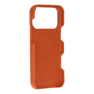 Burkley Leather Wallet Case - iPhone 17 Pro, Pebble Orange - BlackBrook Case