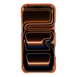 Burkley Leather Wallet Case - iPhone 17 Pro, Pebble Orange - BlackBrook Case