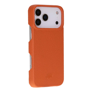Burkley Leather Wallet Case - iPhone 17 Pro, Pebble Orange - BlackBrook Case
