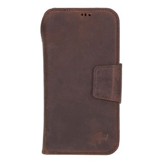 Burkley Leather Wallet Case - iPhone Air, Distressed Coffee - BlackBrook Case