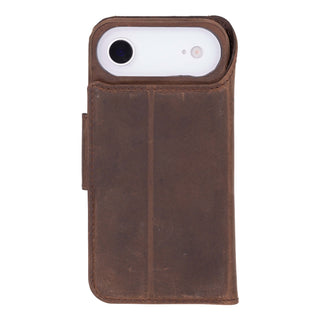 Burkley Leather Wallet Case - iPhone Air, Distressed Coffee - BlackBrook Case